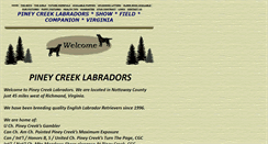 Desktop Screenshot of pineycreeklabradors.com