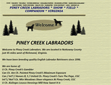 Tablet Screenshot of pineycreeklabradors.com
